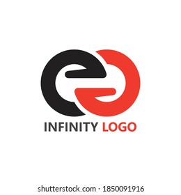 Ilustración del icono del vector de diseño infinito Diseño de la plantilla de logotipo