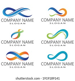 Ilustración del icono del vector de diseño infinito Diseño de la plantilla de logotipo