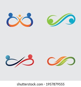 Infinity Design Vector icon illustration Logo template design