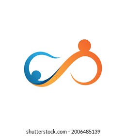 Ilustración de icono del vector de diseño infinito Diseño de la plantilla de logotipo