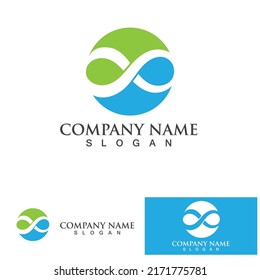 Ilustración del icono del vector de diseño infinito Diseño de la plantilla de logotipo