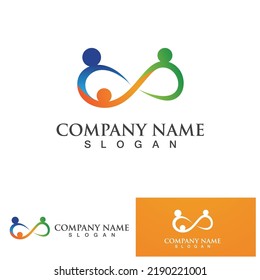 Infinity Design Vector icon illustration Logo template design