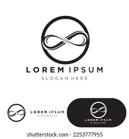 Ilustración del icono del vector de diseño infinito Diseño de la plantilla de logotipo