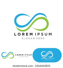 Ilustración del icono del vector de diseño infinito Diseño de la plantilla de logotipo