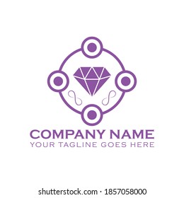 plantilla de diseño de logotipo de diamante infinito.