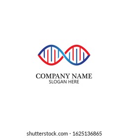 Infinity DNA Logo Icon Vector