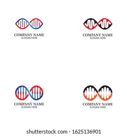 Infinity DNA Logo Icon Vector