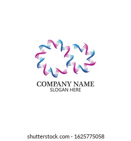 Infinity DNA Logo Icon Vector