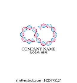 Infinity DNA Logo Icon Vector