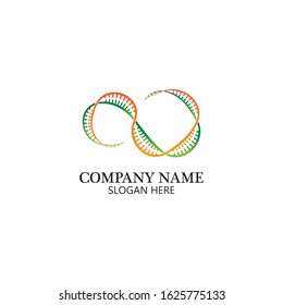 Infinity DNA Logo Icon Vector
