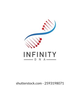infinity dna logo icon vector