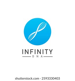 infinity dna logo icon vector