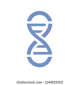 infinity dna loop letter x logo design