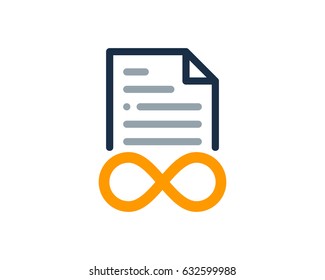 Infinity Docs Paper Icon Logo Design Element