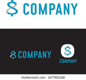 Infinity Dollar Logo-Design für Finanzunternehmen