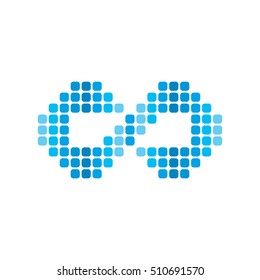 infinity dot logotype theme vector art illustration