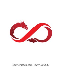 
infinity dragon logo and symbol template icons vector illustration