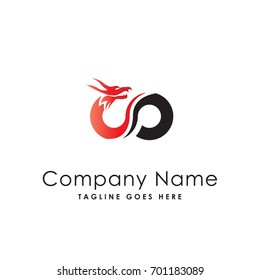 infinity dragon logo template