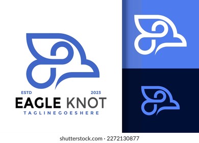 Infinity Eagle Bird logo vector icon illustration