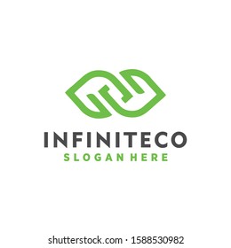 Infinity eco Logo simple and natural green