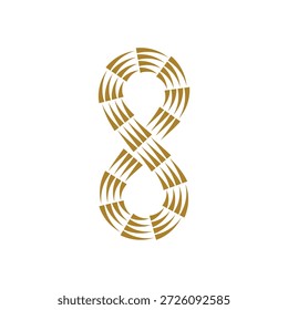 Logotipo de Infinity 8. Símbolos de infinito, ilimitado, eterno. Infinito, eternidad, infinito, sin fin, símbolos de bucle.