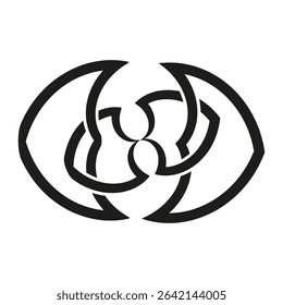 Infinity eight symbol. Abstract knot shape. Eternal loop concept. Vector linear emblem.