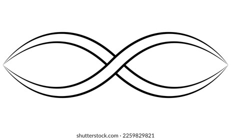 Infinity emblem, limitless stroke eternal abstract business design ribbon