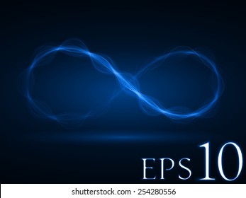 infinity energy waves loop (blue colored,short waves version)
