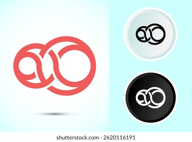 Infinito, Eternidade, ilustração de design de ícone, símbolo de sinal infinito em cor, preto e branco