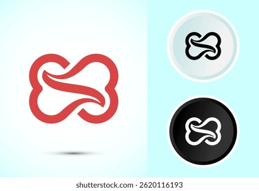 Infinito, Eternidade, ilustração de design de ícone, símbolo de sinal infinito em cor, preto e branco