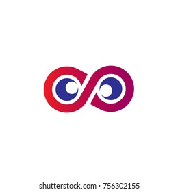 infinity eyes logo design