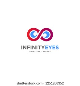 Infinity eyes logo design inspiration