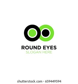 infinity eyes logo vector illustration
