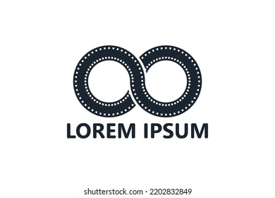Infinity film logo template design vector