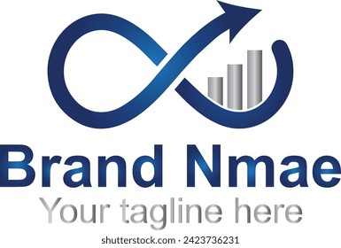 Infinity financial vector logo design for download