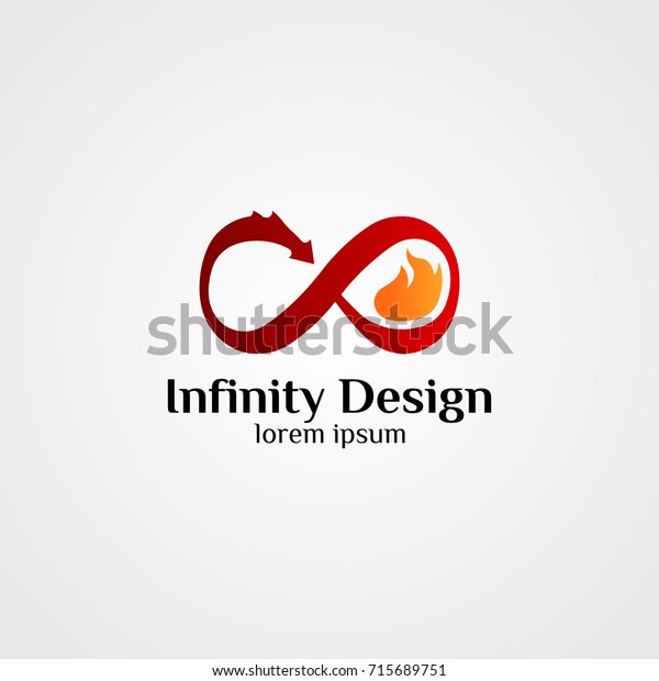 Infinity Fire Flame Loop Unlimited Logo Stock Vector (Royalty Free ...