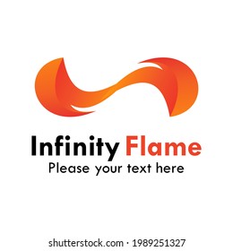 Infinity flame logo template illustration