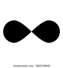 Infinity Flat Icon Isolated On White Background