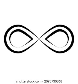 Infinity Flat Icon Isolated On White Background