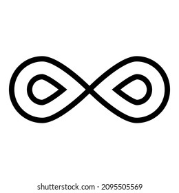 Infinity Flat Icon Isolated On White Background