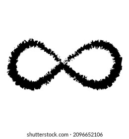 Icono plano infinito aislado en fondo blanco
