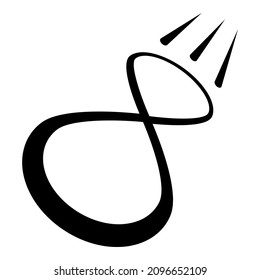 Infinity Flat Icon Isolated On White Background