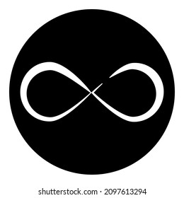 Infinity Flat Icon Isolated On White Background