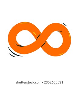 infinity flat illustration, full color icon