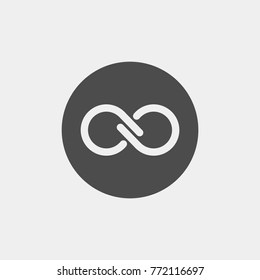Infinity flat vector icon
