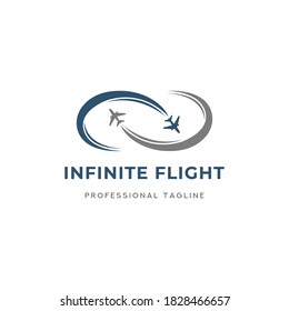 Infinity Flight Logo Design Concept Vector