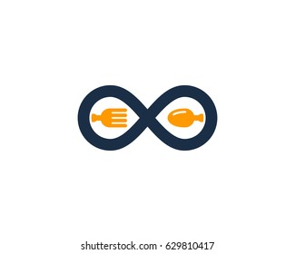 Infinity Food Icon Logo Design Element