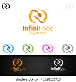 Infinity Food Logo for Restaurant or Cafe