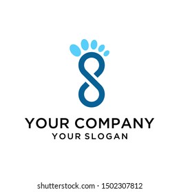 Infinity foot ankle logo design vector for healthcare company