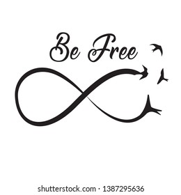 Infinity freedom symbol vector illustration	